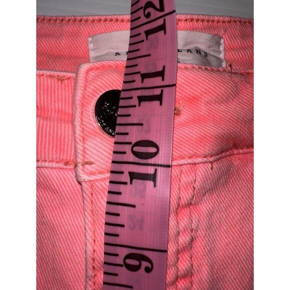 Freckled Poppy X RISEN LOS ANGELES Jeans Pants SZ 7 28X32 Pink Tummy Control - Picture 15 of 16